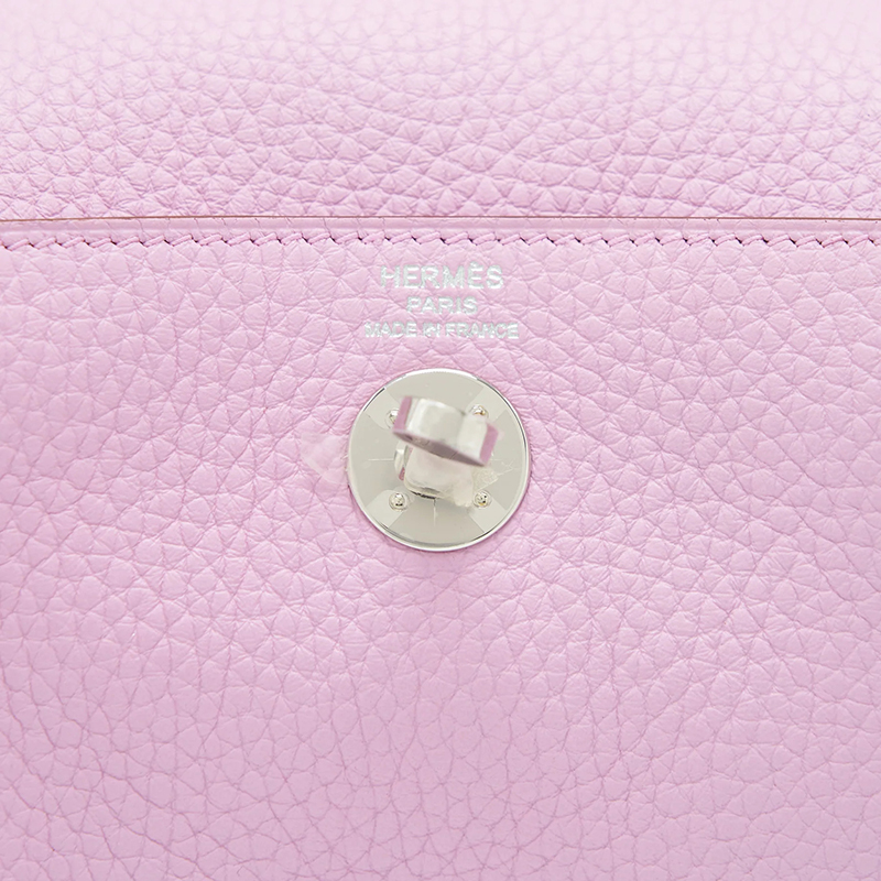 HERMES LINDY MINI 19 BAG CLEMENCE PALLADIUM HARDWARE (19*12*9.5cm)